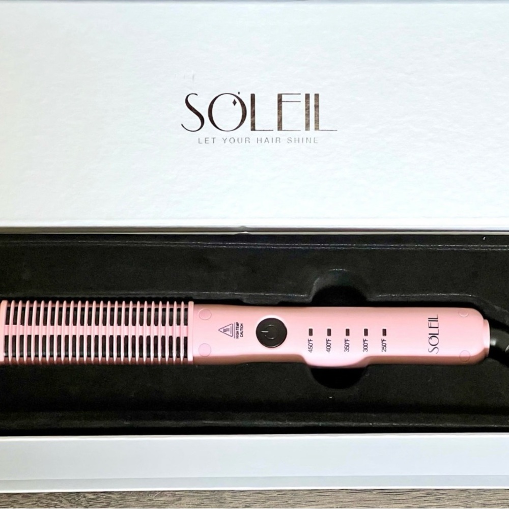Pink Hair Straightening Brush